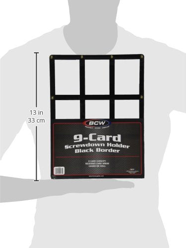 Wall Mountable Trading Card Display Frame for 9 Cards