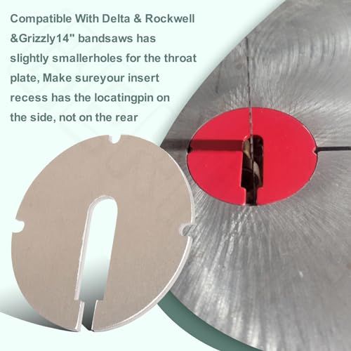 (Pack of 2) 426-02-063-0001 426-02-063-0002 Table Inserts (Diameter: 2.5 in, Thickness: 0.1 in) Compatible With Delta 14 Part/Rockwell 14" Band saws and 24" Scroll saws