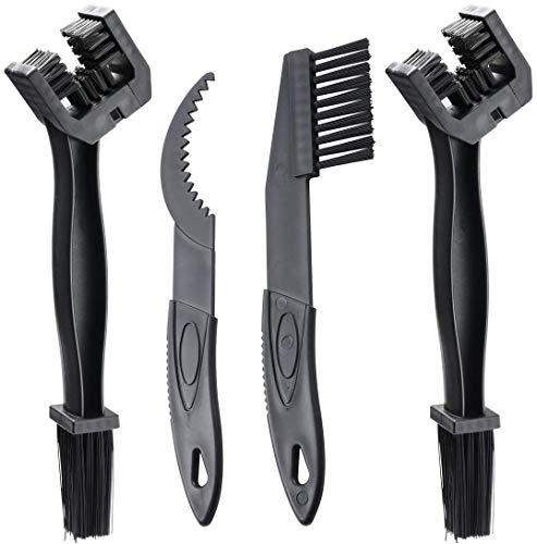 Bicycle Chain Cleaner Tool - Crankset Brush for MTB & Road Bike - Black