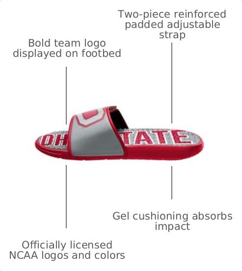 NCAA Men's Gel Sandals - Ohio State Buckeyes Flip Flops