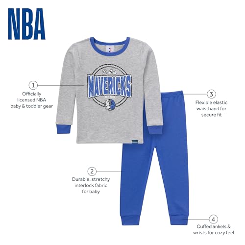 Baby NBA Snug Fit Cotton Pajama Set - Dallas Mavericks, 18 Months