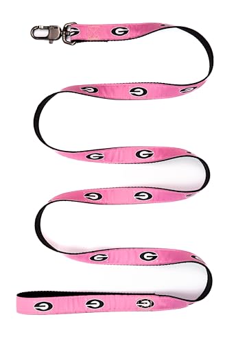 NCAA Georgia Pink Dog Leash - 6 Foot Durable Design