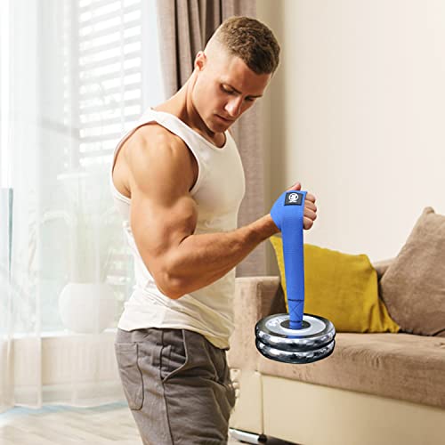 Blue Arm Wrestling Strap Belt for Wrist, Forearm & Biceps Training - Heavy-Duty Fitness Support