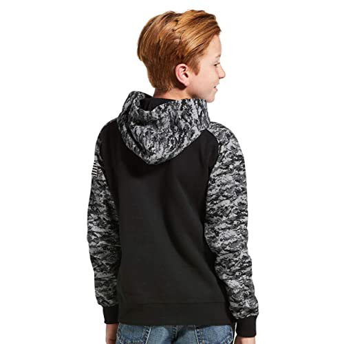 Ariat Boys Mexico Hoodie – Black Digi Camo, Large