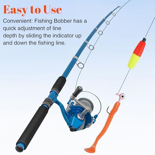 Cigar Fishing Floats - High Visibility Foam Peg Floats, 2in, 12pcs - Mixed Colors