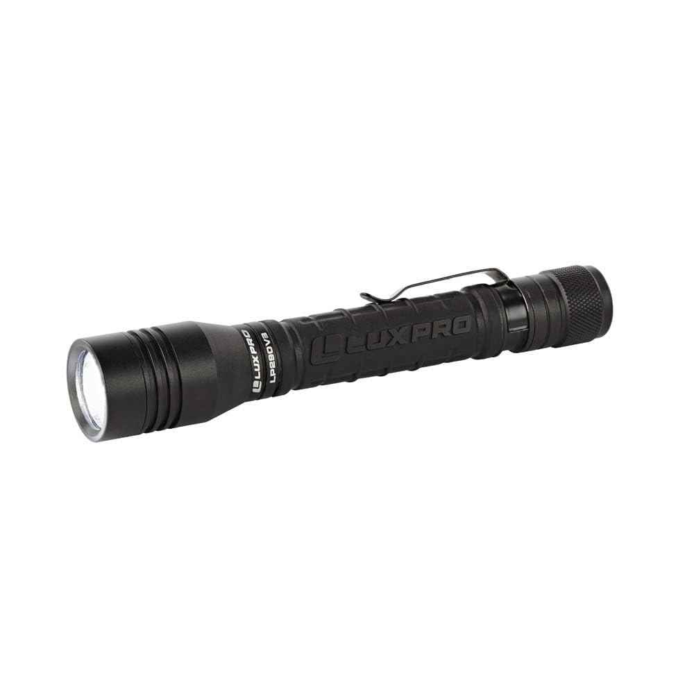 LUXPRO LP290V3 LED Flashlight - Bright 300 Lumens with 3 Light Modes - Aircraft-Grade Aluminum with IPX4 Waterproof Protection & Patented TackGrip - Camping, Outdoor, Home - Batteries Included