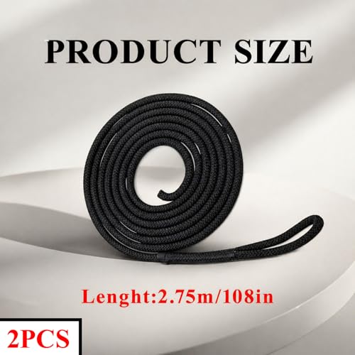 Durable Pilates Reformer Pull Ropes - 9-Foot Replacement Straps (2 Pack)
