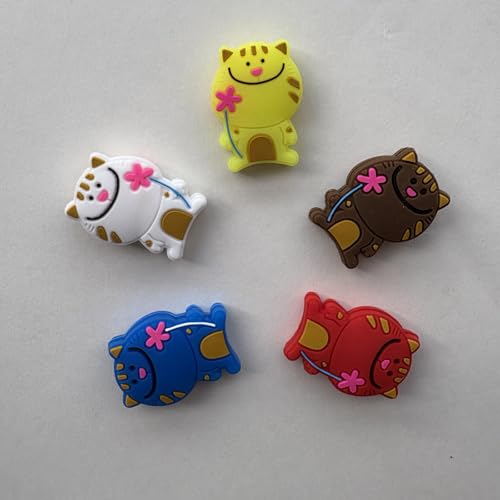 Tennis Dampener - Cute Cat Vibration Shock Absorber, 5 Pieces