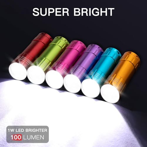 KunHe 24 Pack Small Mini Cheap Flashlights Bulk with Batteries Aluminum LED Bulk Flashlight for Party Favor Emergency Power Outage Gift to Operation Christmas Child Items Bulk Christmas Gifts
