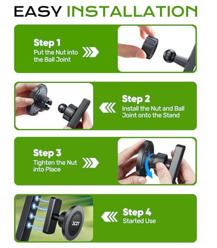 Magnetic Golf Cart Phone Holder - Easy One Hand Operation