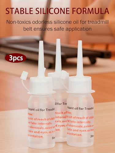 Treadmill Belt Lubricant - 3 x 30ml Silicone Oil for Home Use