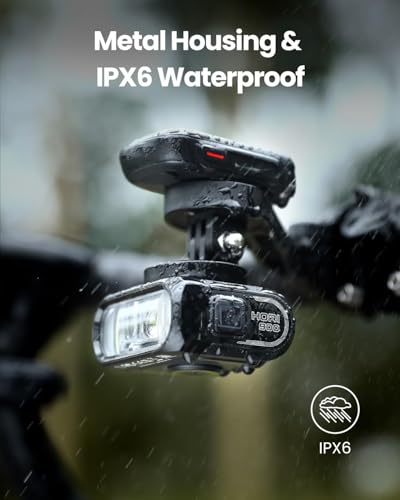 Magicshine Hori 900 Bike Light White Compatible with Garmin/Wahoo - Dual Mount, 900 Lumens, Waterproof USB-C Rechargeable