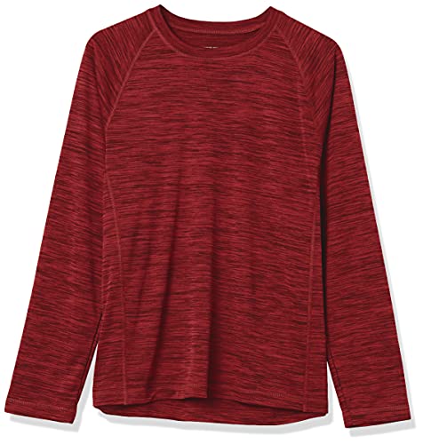 Men's Long-Sleeve Quick-Dry Swim Tee - UPF 50, X-Large Red Heather