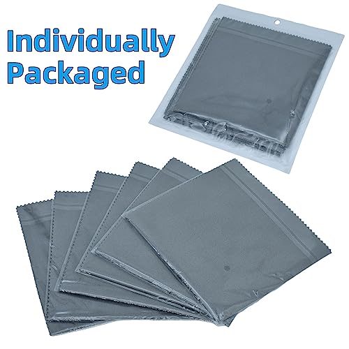 Microfiber Gun Cleaning Cloths - 6 Pack, 12"x12", Gray
