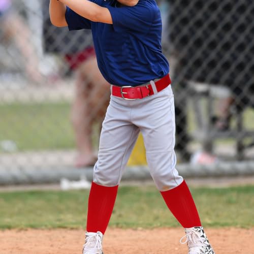 Youth Baseball Socks and Belt Combo Set - Red