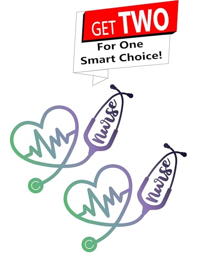 Nurse Stethoscope Heartbeat Vinyl Sticker Decal - 5.5 inches