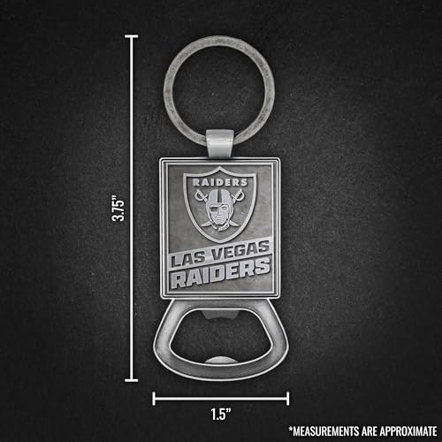 NFL Pewter Bottle Opener Keychain - Las Vegas Raiders