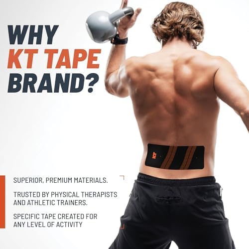 KT Tape - Pro Synthetic Kinesiology Athletic Tape | 10 Precut Wide Strips for Enhanced Support