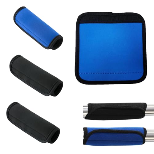 3-Pack Non-Slip Barbell Grip Covers - Black & Blue