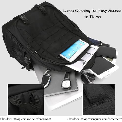 Lawaia Black 45L Military Tactical Backpack Waterproof Hiking & Survival Pack