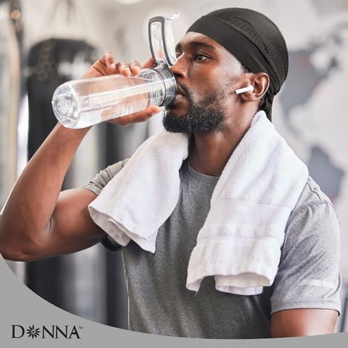 Breathable Mesh Sports Head Wrap - Black, Lightweight & Sweat Absorbing
