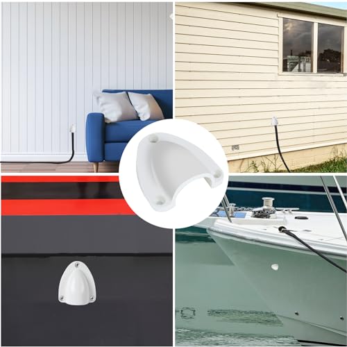 Marine Wire Cable Vent Cover - 4 Pack Clamshell 3" - White