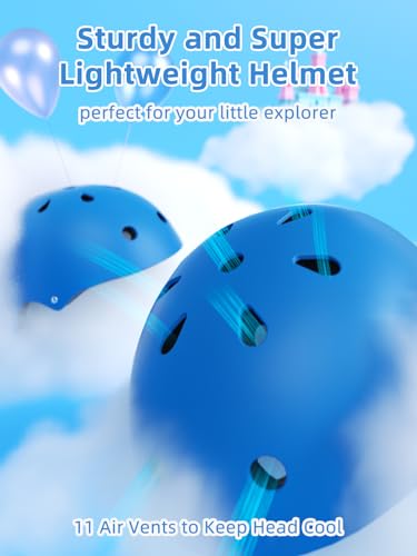 XJD Toddler Bike Helmet Small Blue 20.08-21.26 inches (51-54cm) for Ages 2-8