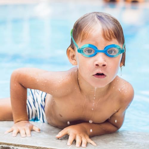Kids Swim Goggles with Fabric Strap - Blue Shark, Age 3-8