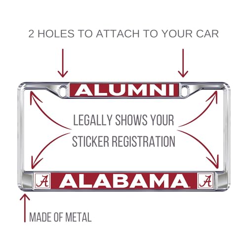 Alabama Alumni License Plate Frame - Premium Zinc Alloy Design