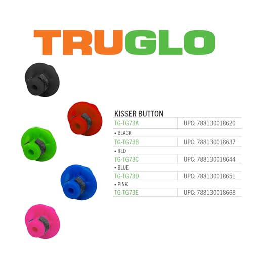 Slotted Kisser Button for Archery Bowstrings - Black