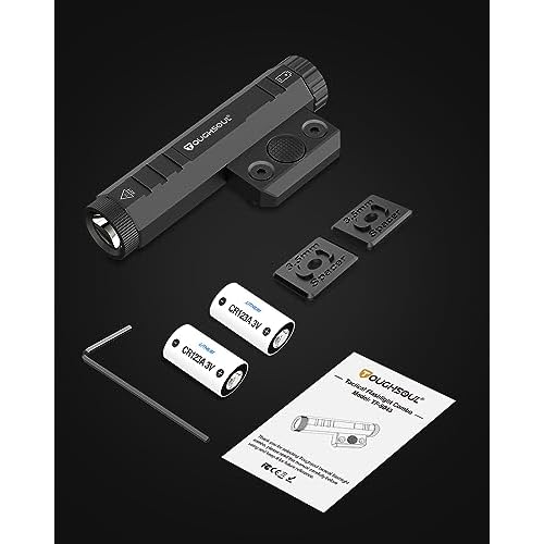 TOUGHSOUL Mlok Flashlight 1450 Lumen with Momentary Strobe Function Light Replaceable Batteries Included