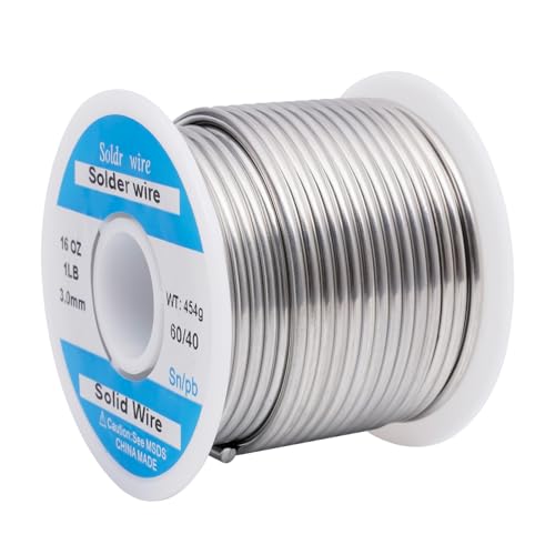 60/40 3mm Solder Wire Solid Core 454g/1LB for Stained Glass