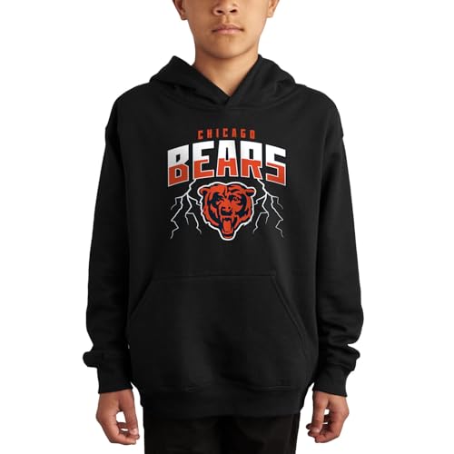 Lightning Kids Hoodie - Officially Licensed NFL - Chicago Bears - Medium - Black