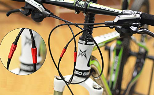 Mini Inline Bicycle Cable Adjusters with End Caps - Black, 2 Pcs