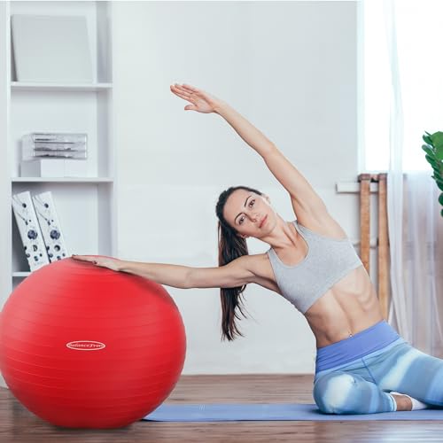 Fitvids Anti-Burst and Slip Resistant Exercise Ball Yoga Fitness