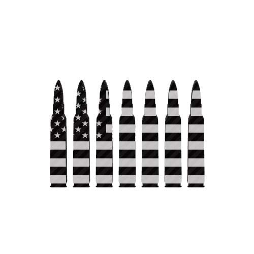 Subdued American Flag Bullet Ammo Vinyl Decal - 5-Inch USA Patriot Sticker