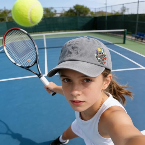 KYDEVO Floral Embroidered Baseball Cap for Women - Soft Breathable Adjustable (Wildflower B)