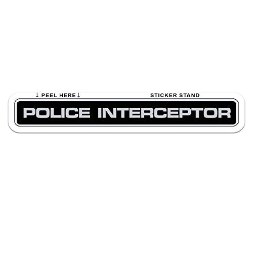 Police Interceptor Car Bumper Sticker Decal - 8 x 1 Inch