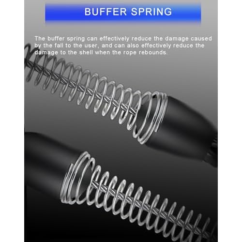 11FT RTOVZON Self Retracting Lifeline, Fall Arrest Fall Protection Dual Alloy Steel Hook Steel Wire Rope Heavy Duty Retractable Lanyard, Roofing Lifeline, SRL, Safety Lanyard