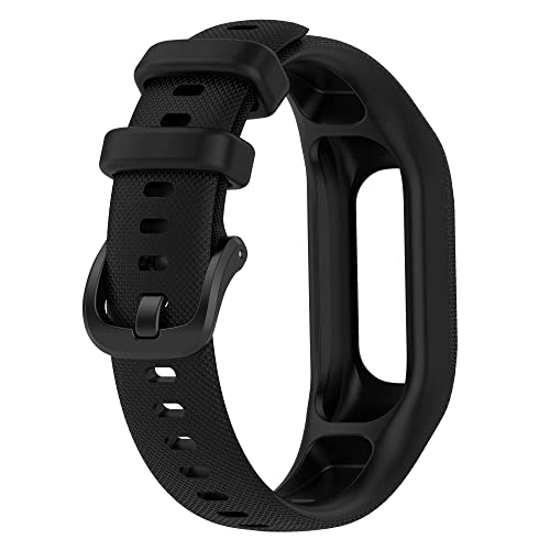 Soft Silicone Replacement Band for Garmin Vivosmart 5 - Black, Small