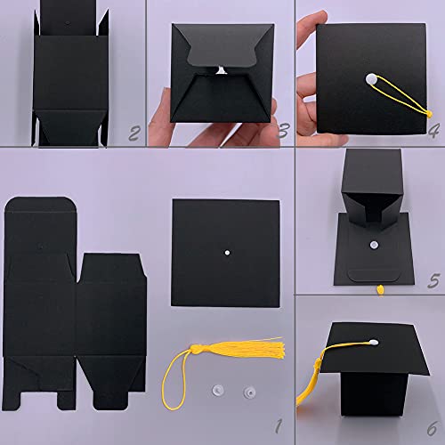 30 Pcs Graduation Gift Boxes - Cap-Shaped Candy Boxes