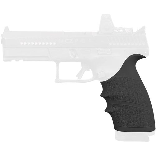 Hogue HandAll Beavertail Rubber Grip Sleeve for CZ P-10 9mm Full Size, Black - 17800