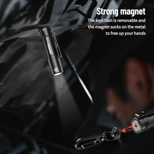 NICRON N1pro EDC Flashlight, 1000 Lumens Rechargeable Flashlights, 6 Modes AA Pocket Flashlight Mini Size with Keychain for Camping, Home, and Emergencies