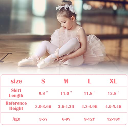 Girls Ballet Wrap Skirt - Pull-on Dance Skirt for Toddlers - White, X-Large