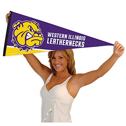 Western Illinois Leathernecks Pennant 12x30 Inch Felt Wall Banner