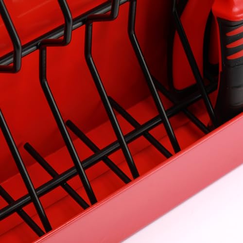 Mayouko 11 Slots Pliers Rack Organizer Holder, For Standard & Wide Pliers, All Steel, Fits in Toolbox Drawer, Chest, Pegboard, Tilt Feature, 11 Slots x 0.92"