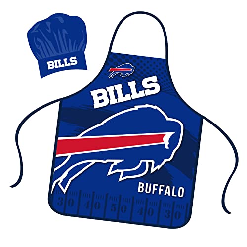 Buffalo Bills Chef Hat and Apron Set - Universal Size for BBQ