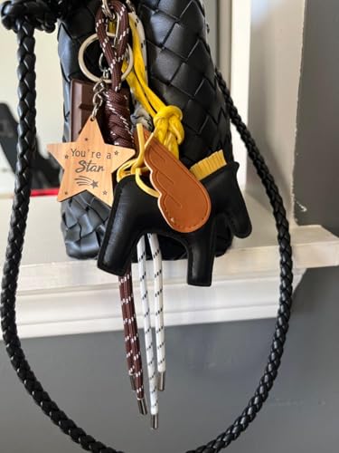 Rope Bag Charms for Handbags - Y2K Purse Charm - Black/Brown