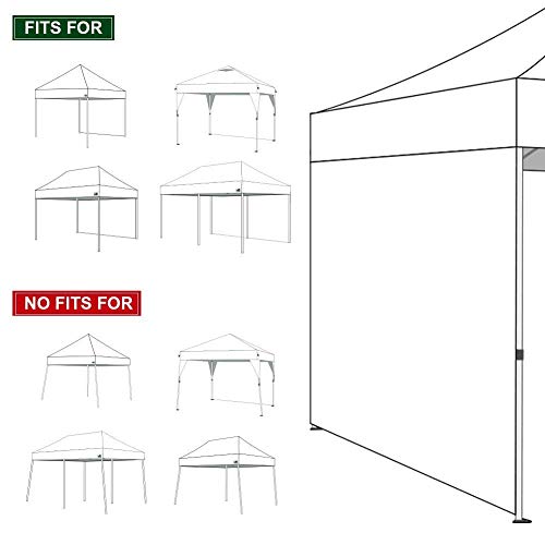 Eurmax SunWall Side Wall for 10x10 Canopy - Black, 1 Pack, Instant Setup