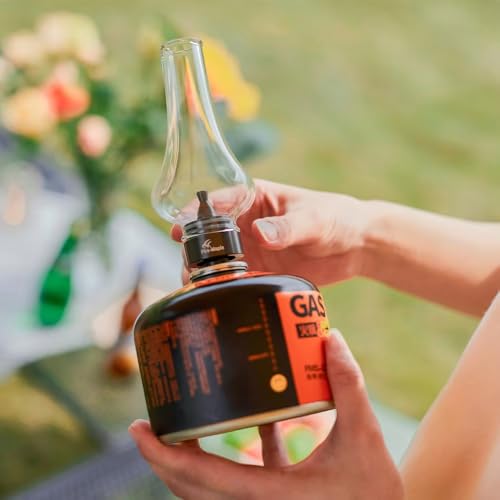 Fire-Maple Tulip Camping Lantern | Glass, Steel & Aluminum | Propane or Isobutane Fuel Canister Beautiful Lights | NO Mantles Needed | Propane Lanterns for Camping, Emergency Essential